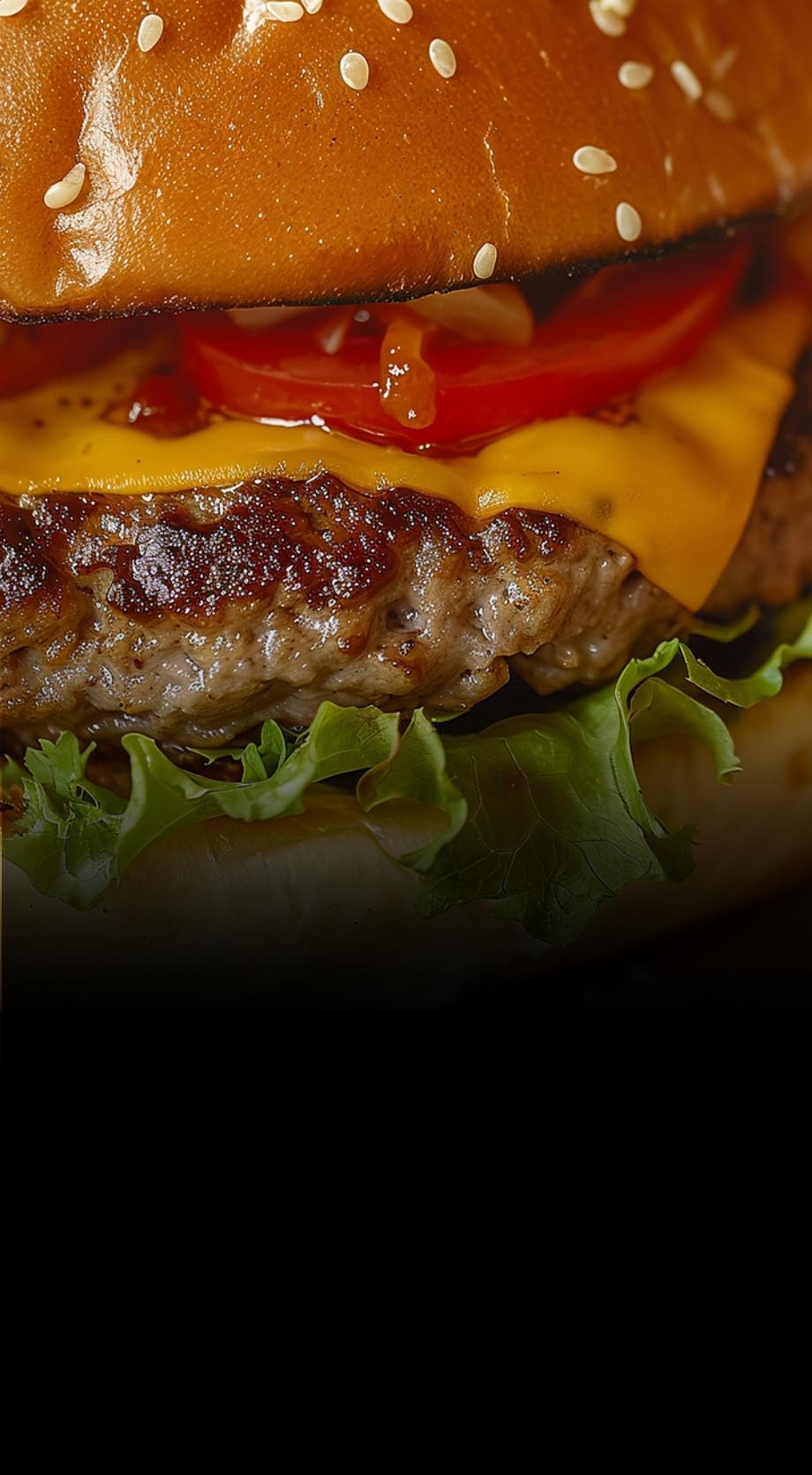 Close-up of a cheeseburger
